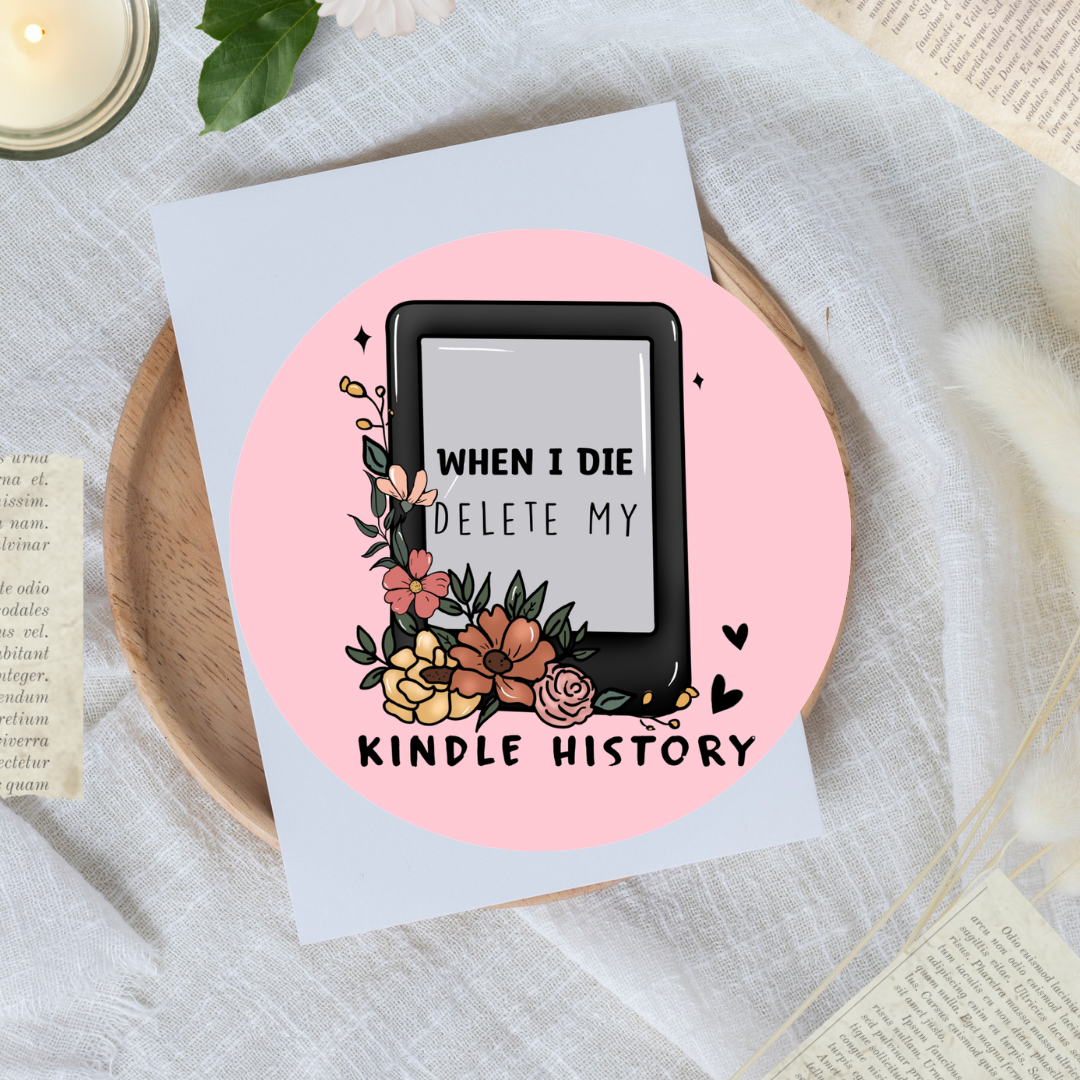 Kindle History Sticker Round